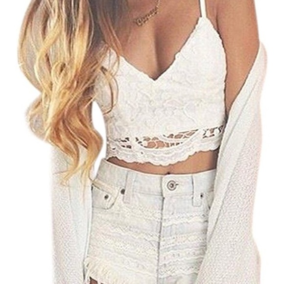 Tops - Boho Lace Crop Top